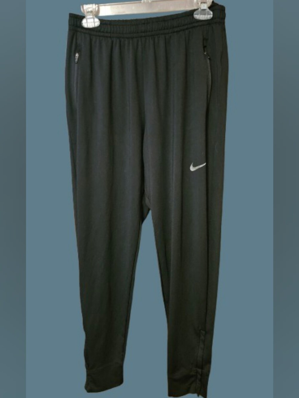 Nike Black Dri-Fit Jogger Pant Ankle Zippers